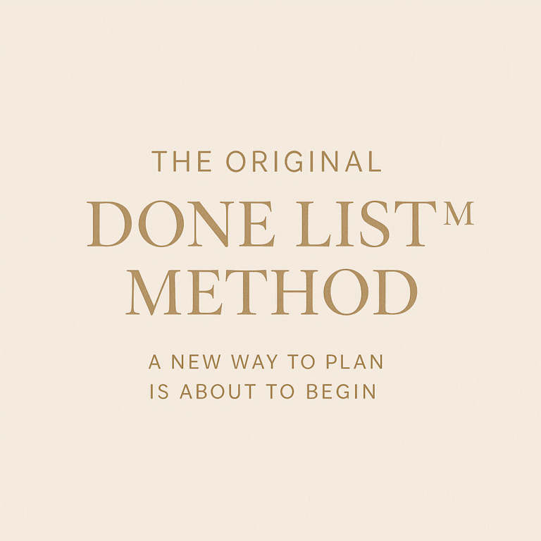 Done List Method planner by CalmDone for mindful manifestation