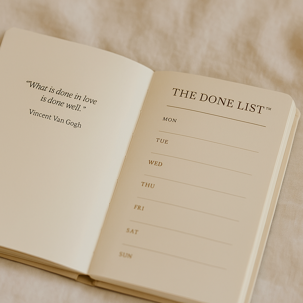 Inspirational quote and weekly planner