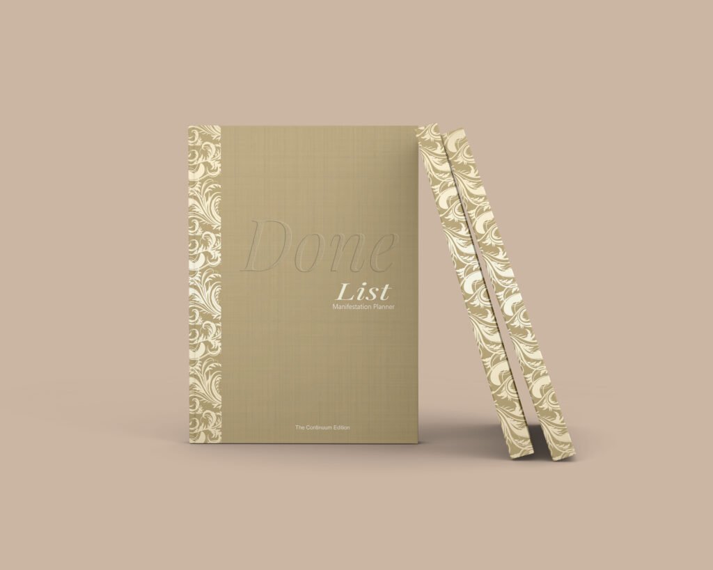 The Continuum Edition physical manifestation planner with premium hardcover and Done List method