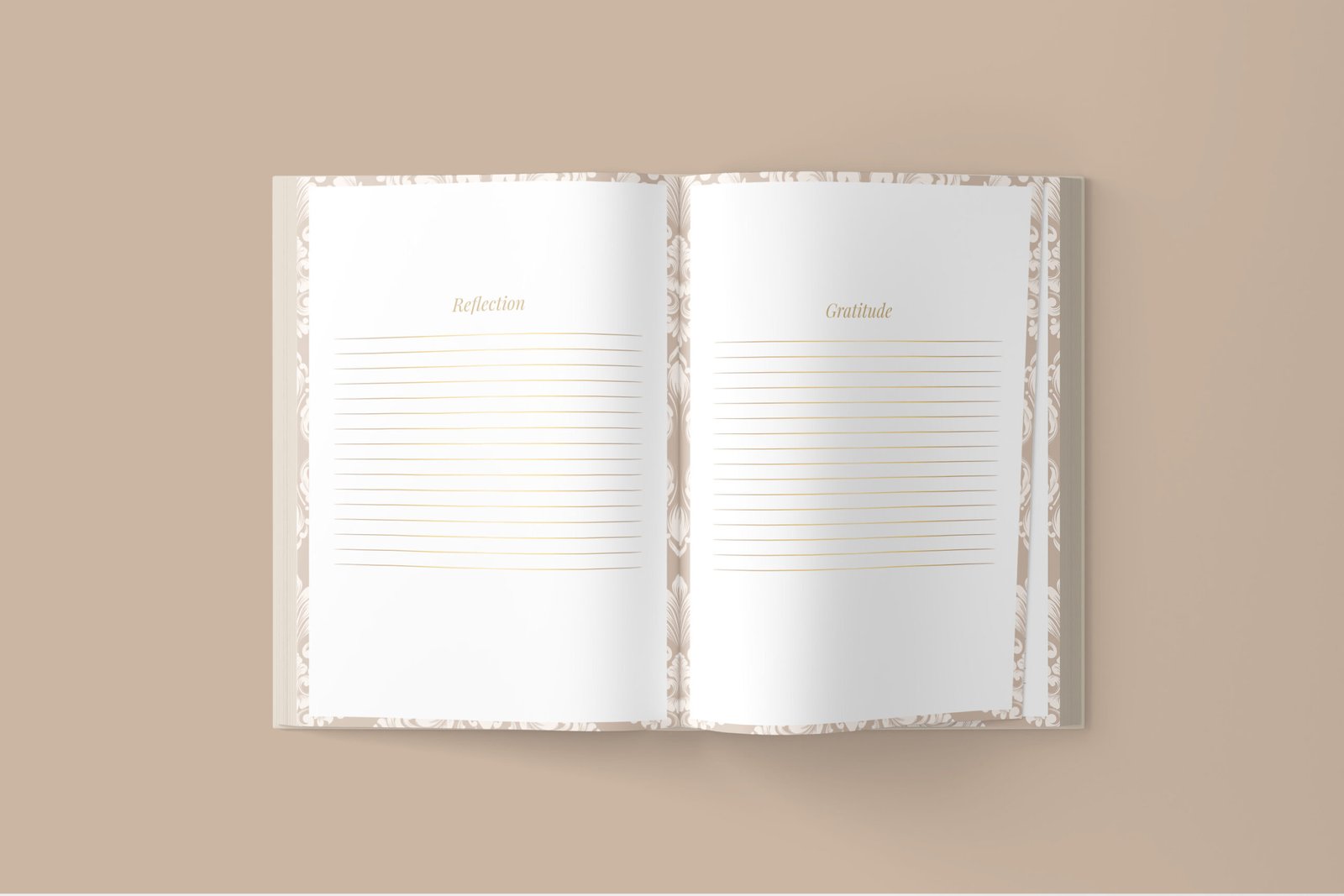 Physical manifestation planner reflection and gratitude pages with minimalist premium design