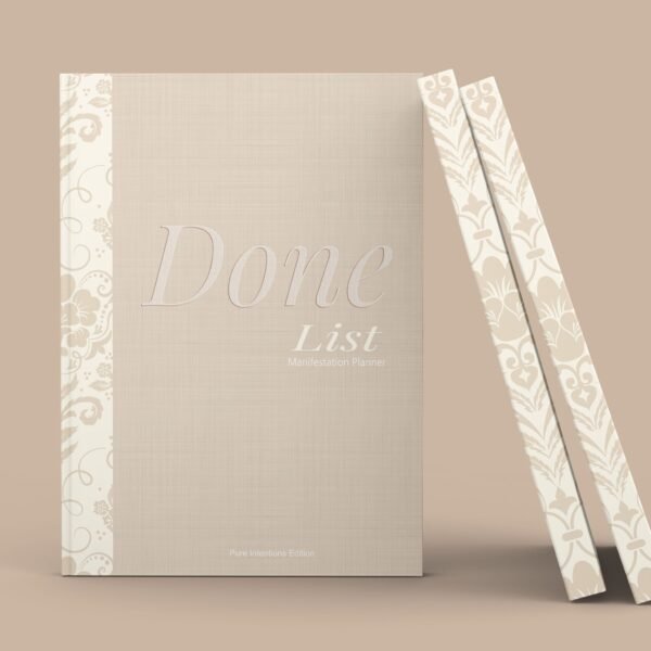 Pure Intentions Edition hardcover physical planner with Done List manifestation method