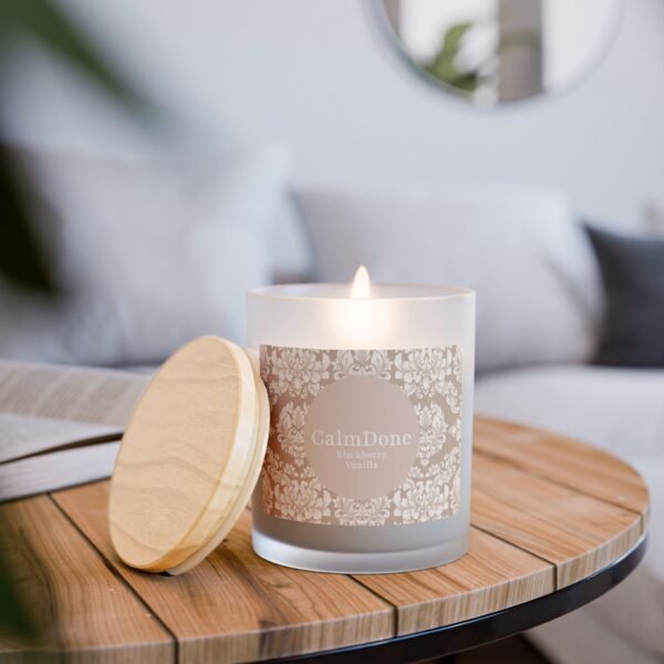 CalmDone Blueberry Vanilla Glass Candle