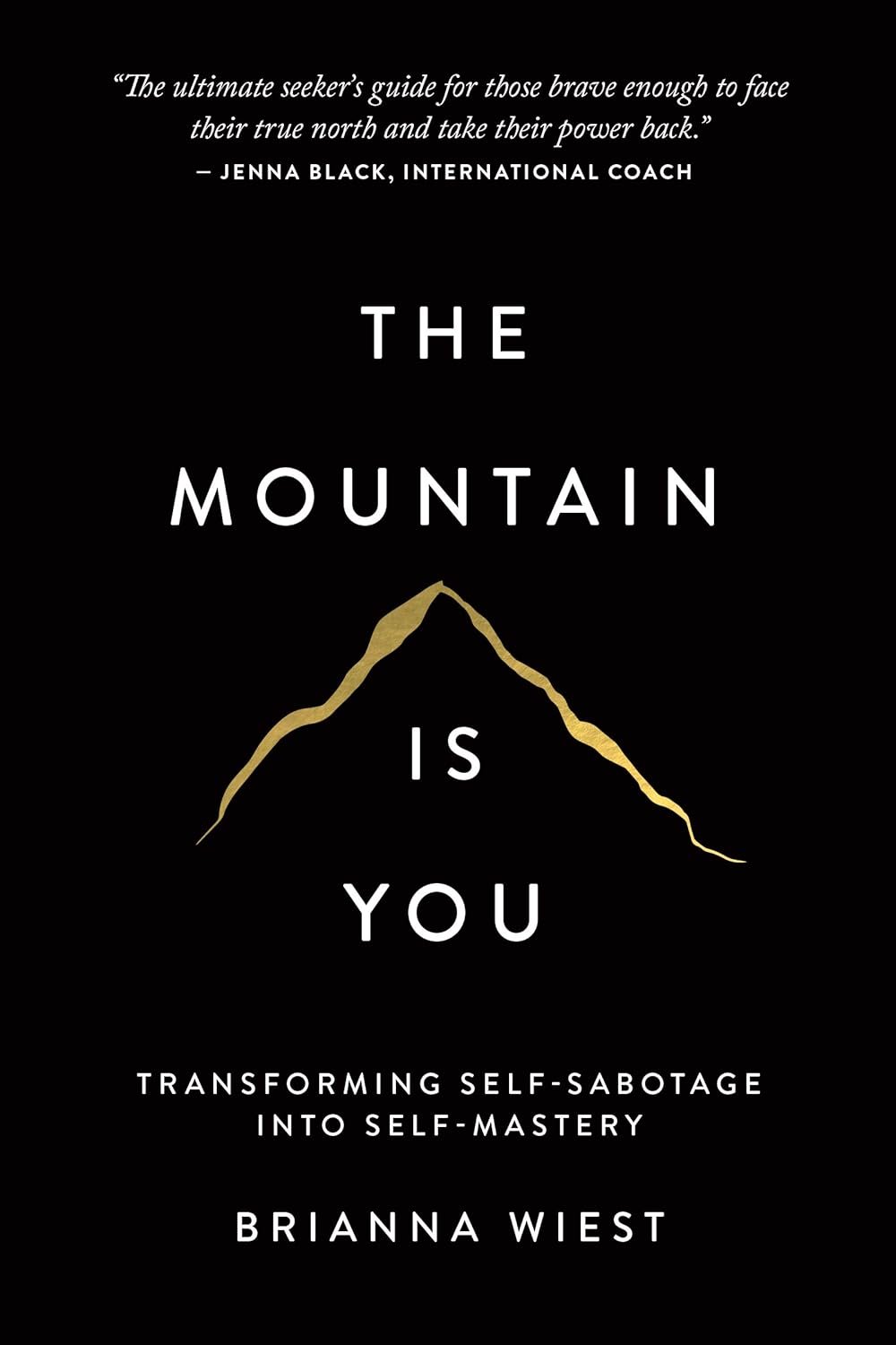 The Mountain Is You book cover by Brianna Wiest about overcoming self-sabotage and achieving self-mastery.