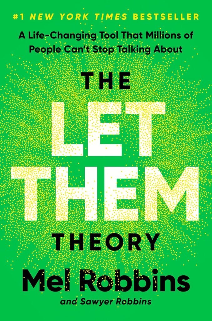 The Let Them Theory hardcover by Mel Robbins on a minimalist CalmDone reading desk.