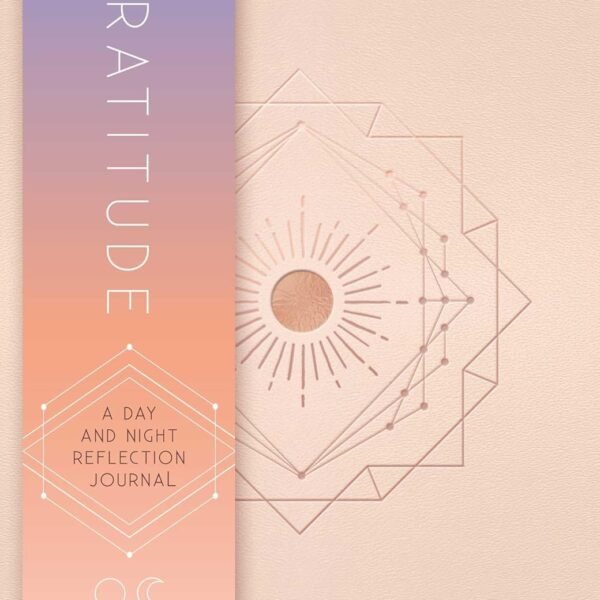 Gratitude A Day and Night Reflection Journal with soft pink cover and guided mindfulness pages