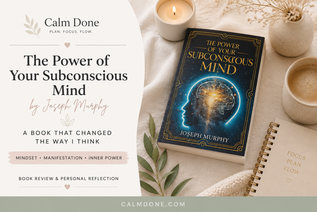 The Power of Your Subconscious Mind review by Joseph Murphy about mindset, gratitude, stress and intentional living