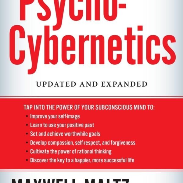 Psycho-Cybernetics by Maxwell Maltz book cover in a minimalist CalmDone reading space.