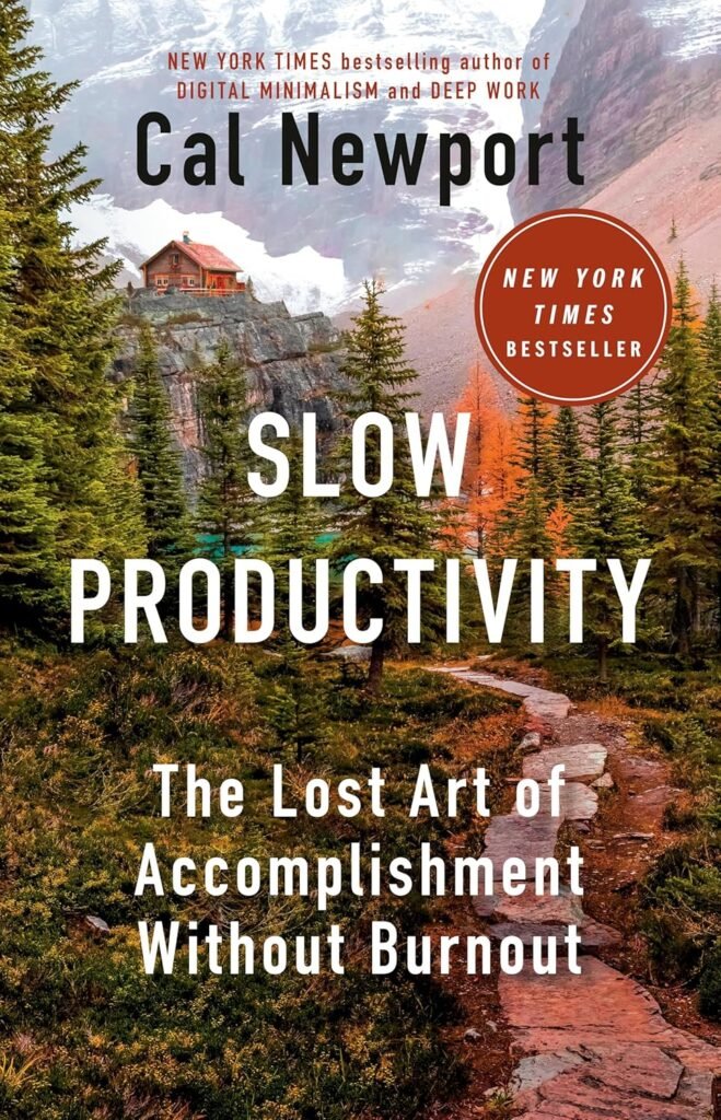 Slow Productivity book by Cal Newport, sustainable productivity and meaningful work guide