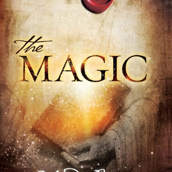 The Magic by Rhonda Byrne book cover in a minimalist CalmDone reading space.