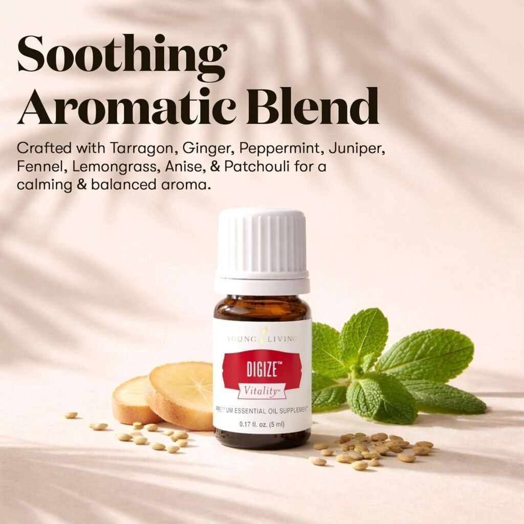 Young Living DiGize Essential Oil Blend 5 ml bottle for herbal diffuser and aromatherapy routines