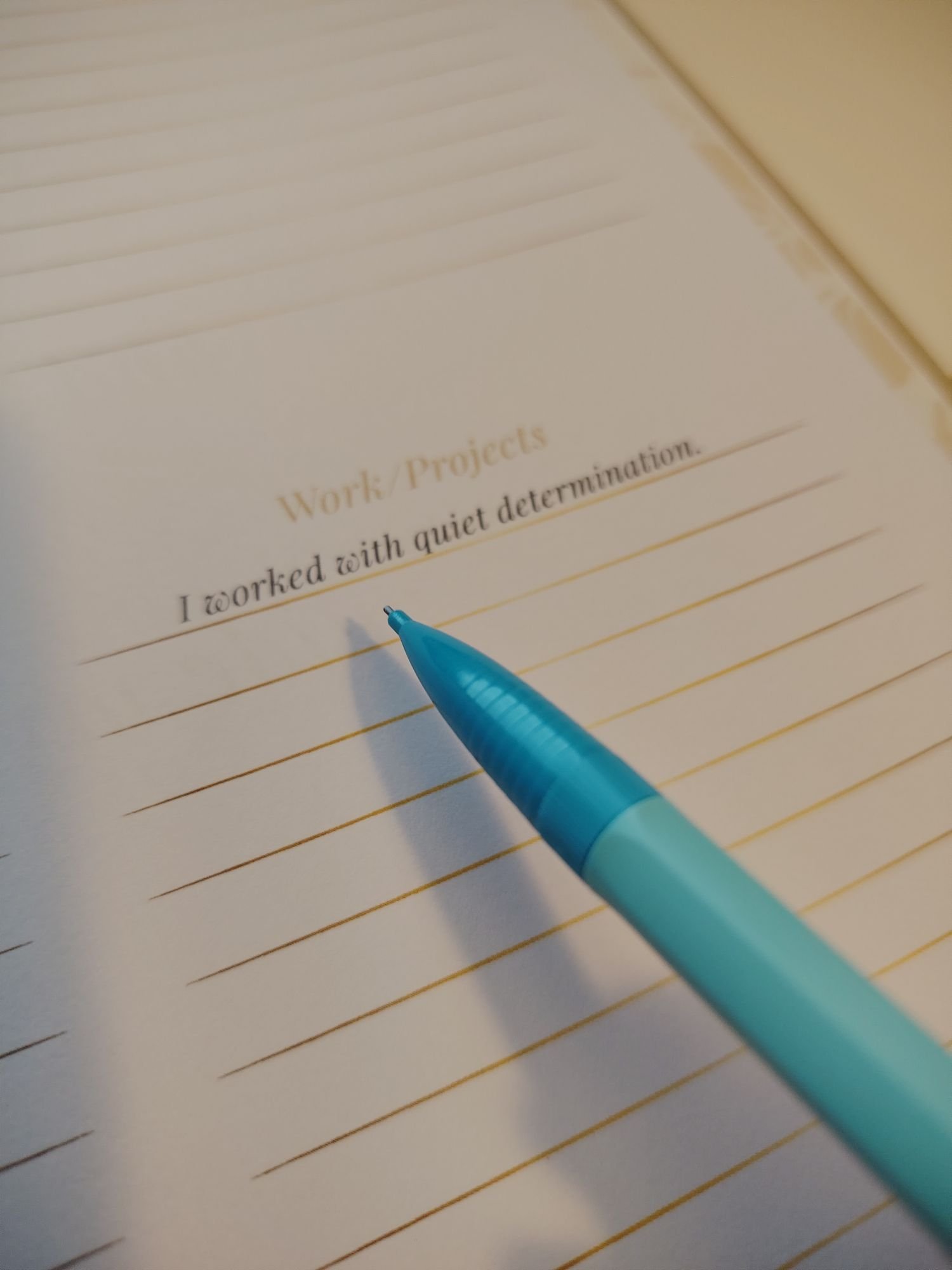 Work section from the Done List Planner, Pure Intentions Edition, CalmDone Signature Collection